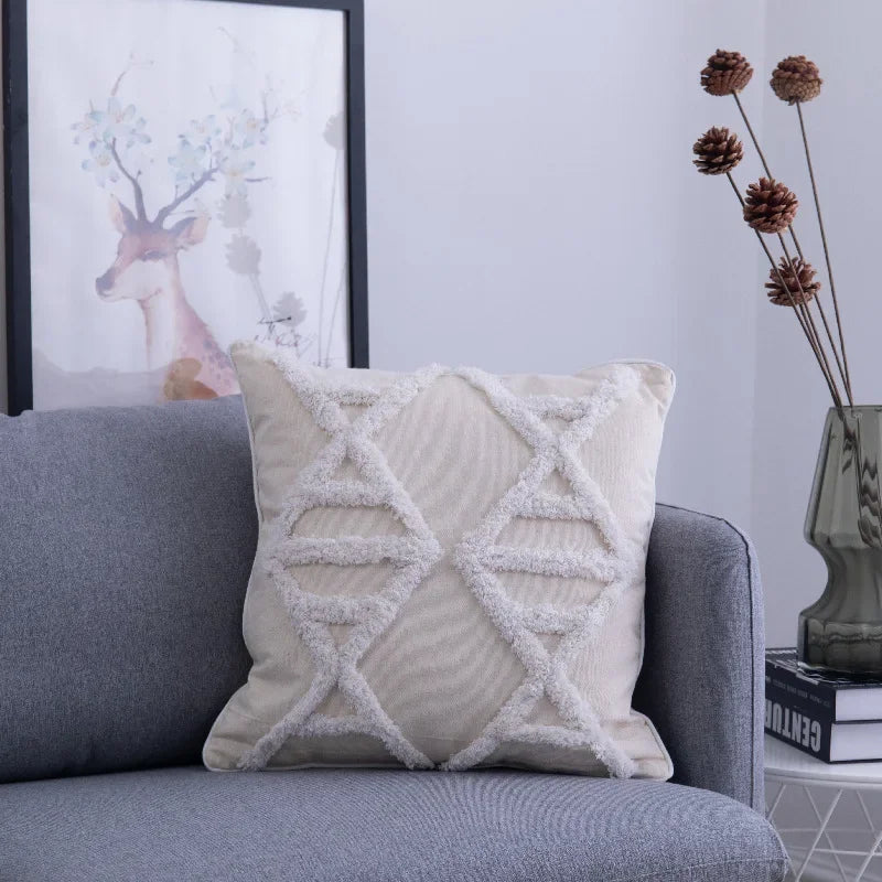 DecorBites™ غطاء وسادة بتصميم شرابات من الدانتيل ومزخرف لكرسي المكتب/الأريكة