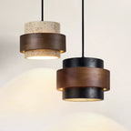 Japanese Wabi Sabi Stone Pendant Light in White or Gray