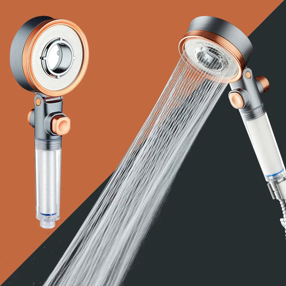 DecorBites™ Dual-Sided Shower Head with 3 Jets & Water-Saving Filtration