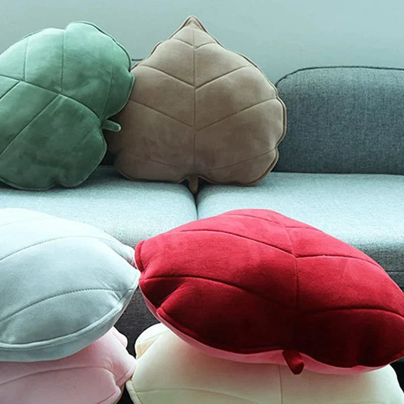 DecorBites™ 3D Leaf Shaped Throw Pillows for Living Room Sofa Couch Decor