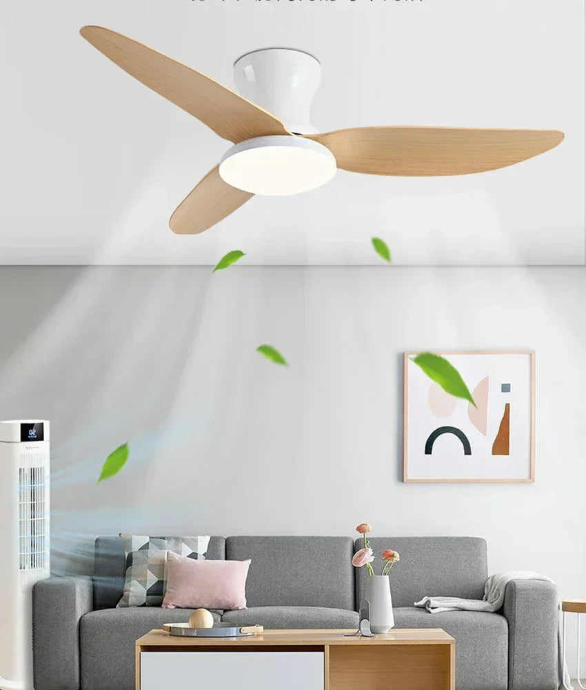 DecorBites™ 30W Remote Control Ceiling Fan with Light - Modern Minimalist Design