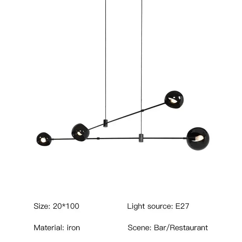 ثريا LED ديكور بايتس™: إضاءة معلقة عصرية بتصميم أنيق لغرفة المعيشة، غرفة الطعام، والمطبخ.