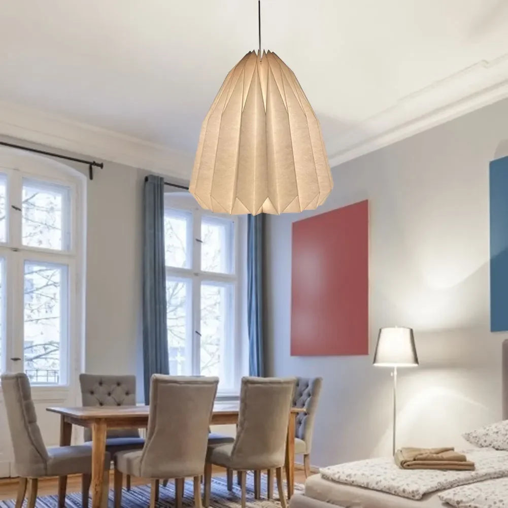 Nordic White Origami Paper Pendant Lamp Shade