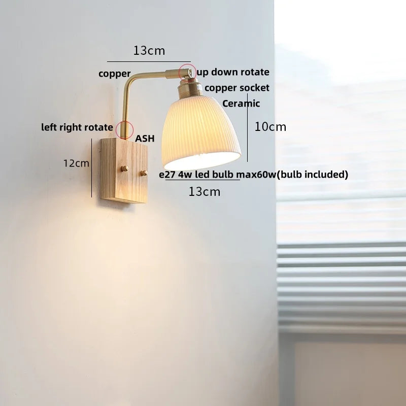 DecorBites™ Ceramic LED Wall Sconce Rotatable Modern Vanity Light