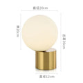 DecorBites™ Glass Circular Table Lamp for Bedroom Study Hotel Modern Decorative Ball Desk Lamp