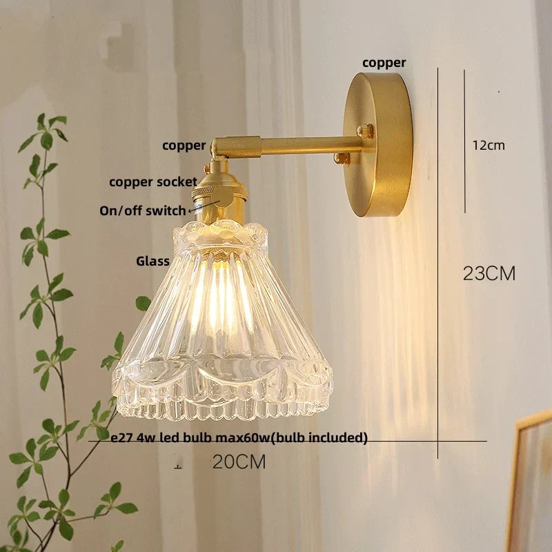 شمعدان حائط نحاسي DecorBites™ LED مع مفتاح سحب، تصميم نورديك