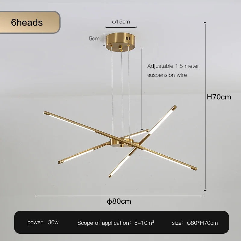 DecorBites™ Black LED Ceiling Chandelier for Nordic Modern Home Decor