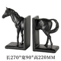 "DecorBites™ Dark Horse Stallion Resin Figurine for Home Decor Bookshelf Storage"