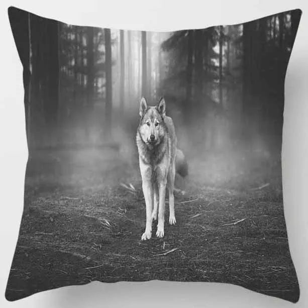 DecorBites™ Animals World Tiger Lion Pillow Case for Cute Home Decor in Sofa Living Room