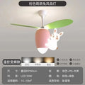 مصباح مروحة سقف بتصميم هليكوبتر أرنب وجزرة لغرف الأطفال DecorBites™ لغرف نوم الأولاد والبنات