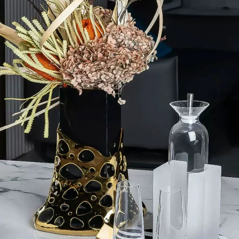 DecorBites™ Geometric Acrylic Glass Vase Droplet Flower Arrangement Terrarium Pot