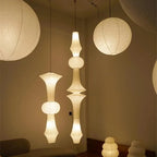 Japandi White Rice Paper Akari Pendant Light
