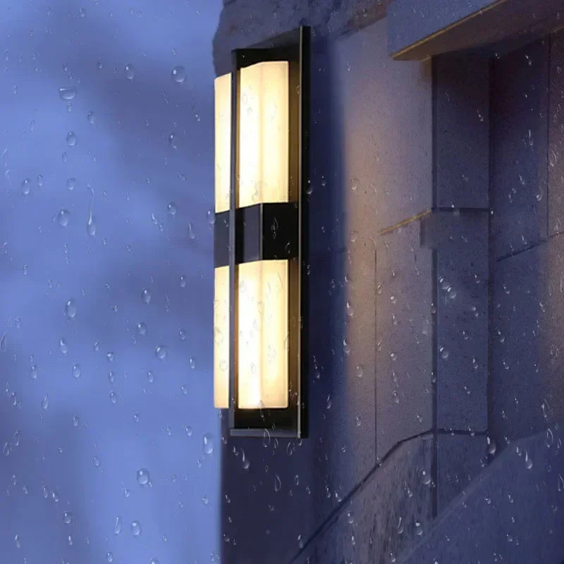 DecorBites™ LED Wall Light Waterproof Garden Porch Sconce, Imitation Marble, IP65 Rated