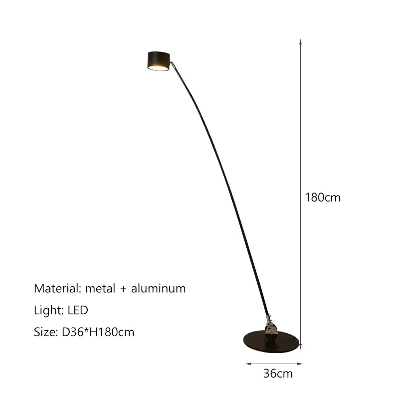 DecorBites™ Black Floor Lamp | Nordic Style LED Light for Living Room, Bedroom, or Salon
