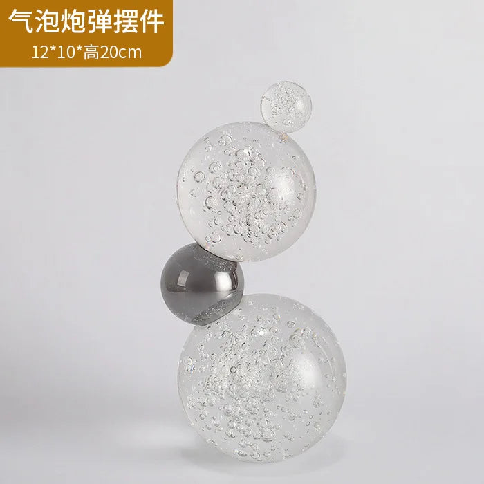 DecorBites™ Geometric Butterfly Crystal Ball Home Decor Figurine