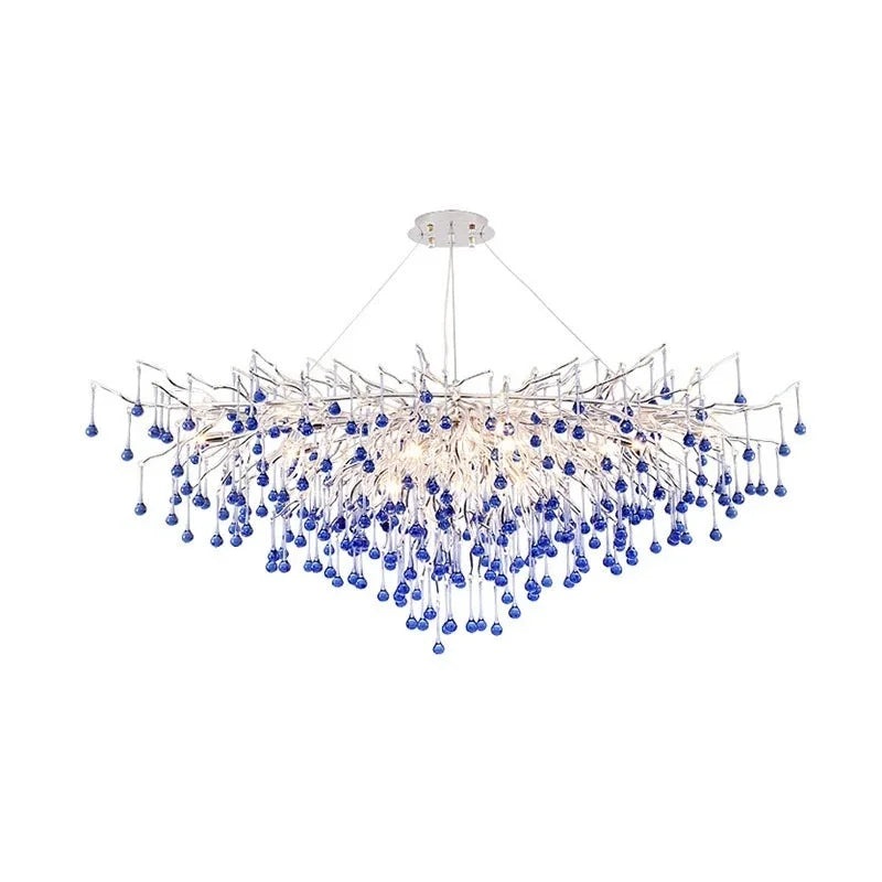 DecorBites™ Chrome Crystal Chandelier for Dining Living Kitchen Bedroom Luxury Ceiling Chandeliers