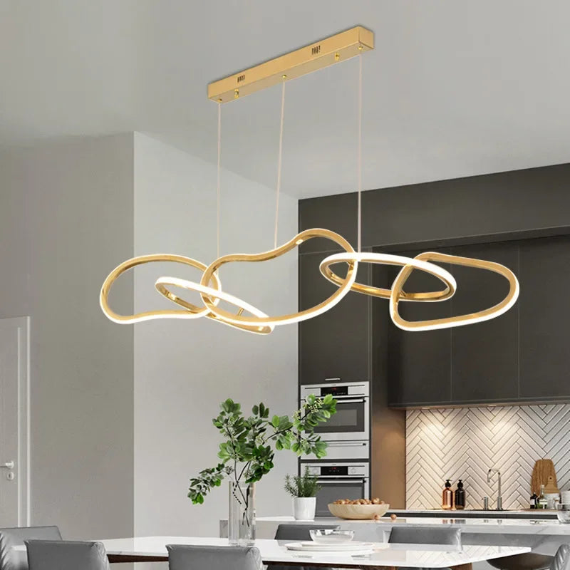 DecorBites™ ثريا سقف دائرية ذهبية بإضاءة LED: فخامة عصرية للمقهى، الفندق، غرفة النوم والمطعم