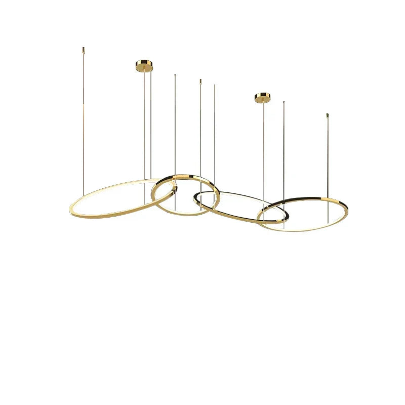DecorBites™ Gold Stainless Steel Silicone Pendant Lamp - Modern Round LED Lustre
