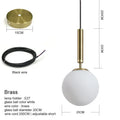 DecorBites™ Glass Ball Pendant Chandeliers for Dining Room Bedroom Lighting