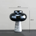 DecorBites™ Geometric Circle Star Glass Vase: Handicraft Home Decor Flower Arrangement Accessory
