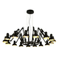 DecorBites™ Industrial Spider Ceiling Lamp Black White Adjustable E27 Fixture Light