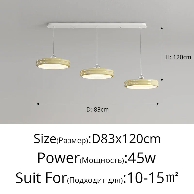 DecorBites™ Circular Dimmable Pendant Light Modern Chandelier for Dining Room, Kitchen Island