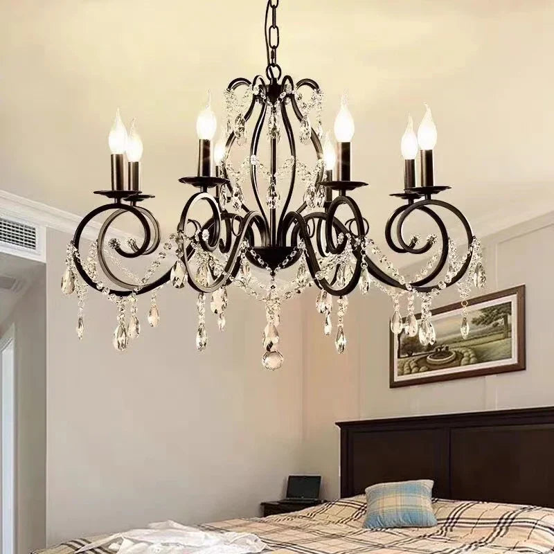 DecorBites™ Crystal Candle Chandelier for Bedroom and Living Room Lighting