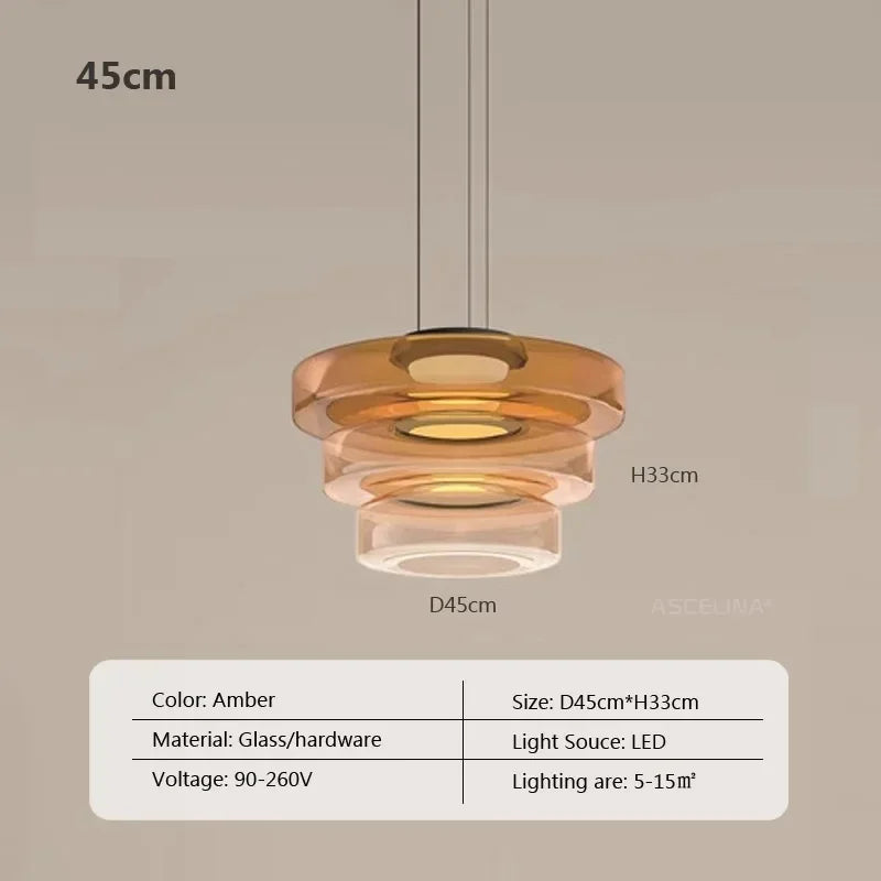 Nordic Glass Pendant Light in Green or Gray
