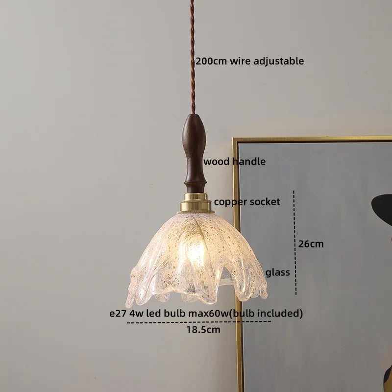 فيتشرز™ Glass Copper LED Pendant Lights - مصابيح معلقة عصرية للديكور المنزلي