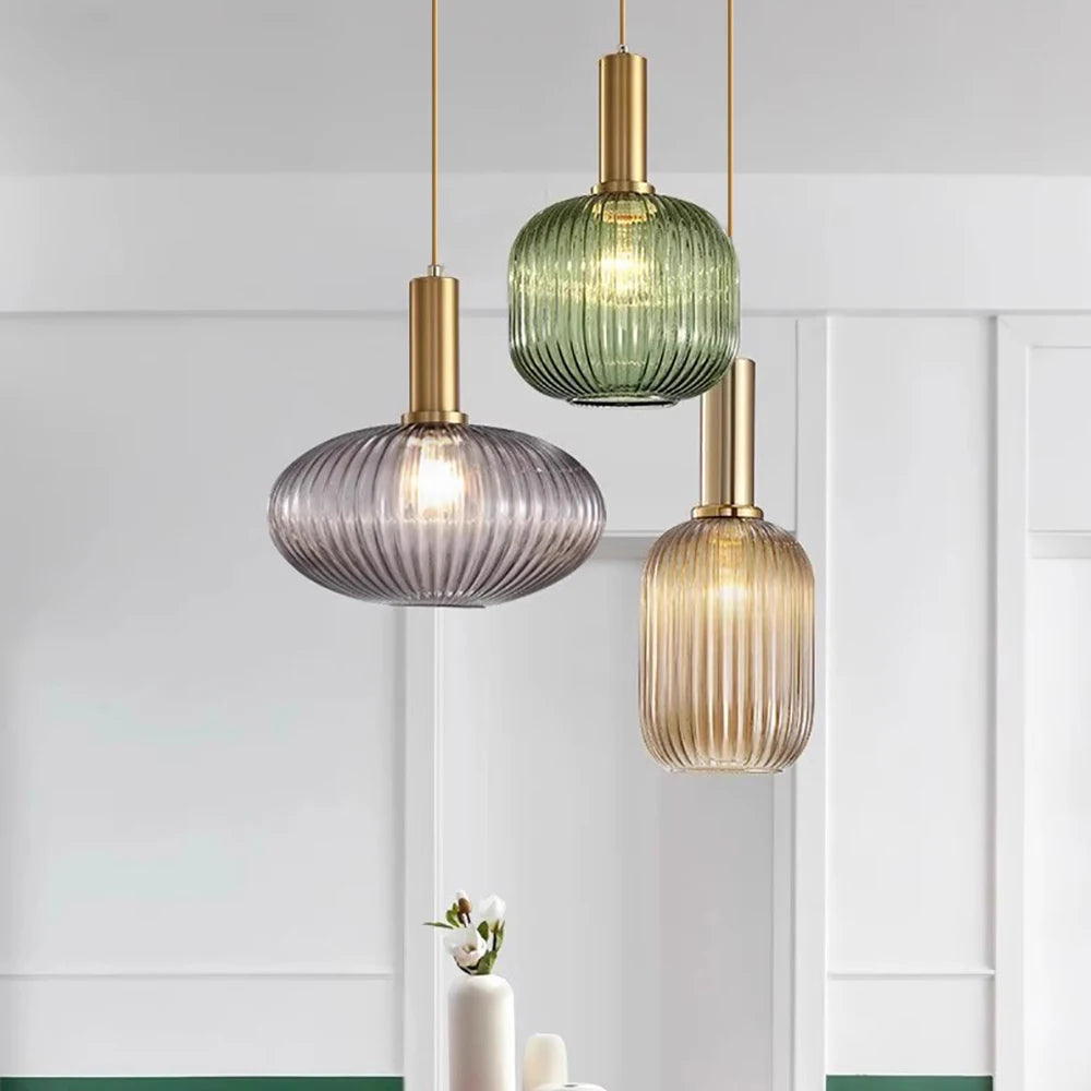Nordic Japanese Glass Pendant Light