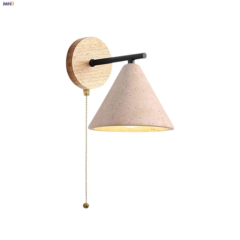 Applique Murale LED DecorBites™ en Travertin Jaune Fer pour Chambre, Salle de Bain, Miroir