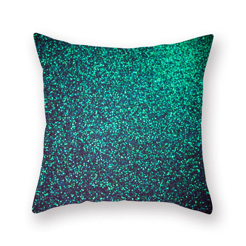 DecorBites™ Geometric Leaf Flower Pillowcase Teal Blue Sofa Car Home Decor Throw Cover