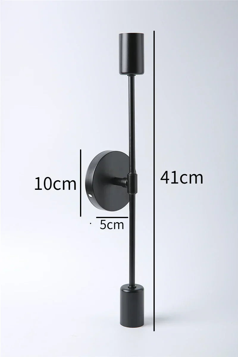 DecorBites™ LED Wall Lamp: Modern Two Arm E27 Bedroom Lighting for Bedside, Bathroom Mirror, Vanity.