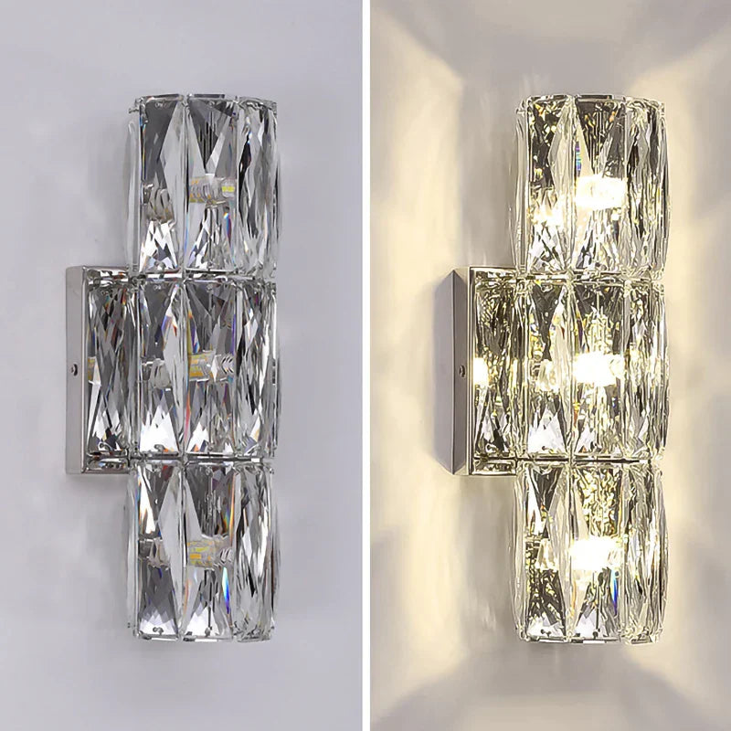 مصباح حائط LED من كريستال K9 من DecorBites™: شمعدانات نورديك عصرية فاخرة لإضاءة المنزل