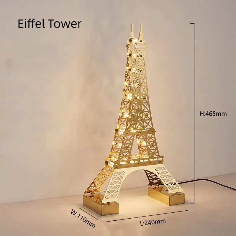 مصباح الطاولة الدولاب الدائري LED من DecorBites™ لديكور غرفة النوم، إضاءة ليلية من الفولاذ المقاوم للصدأ