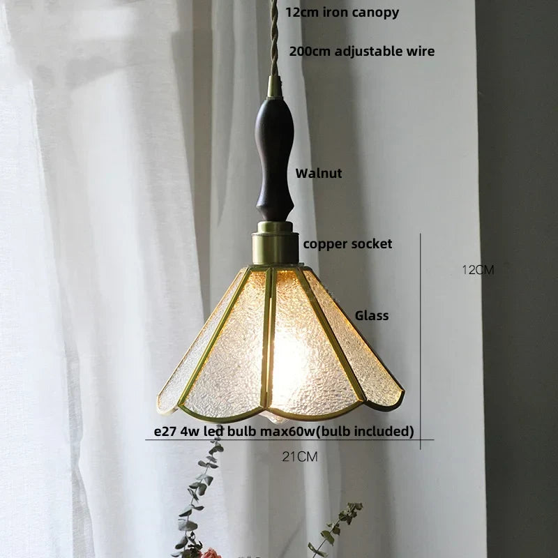 DecorBites™ Blue Glass LED Pendant Light Fixture - Nordic Modern Hang Lamp
