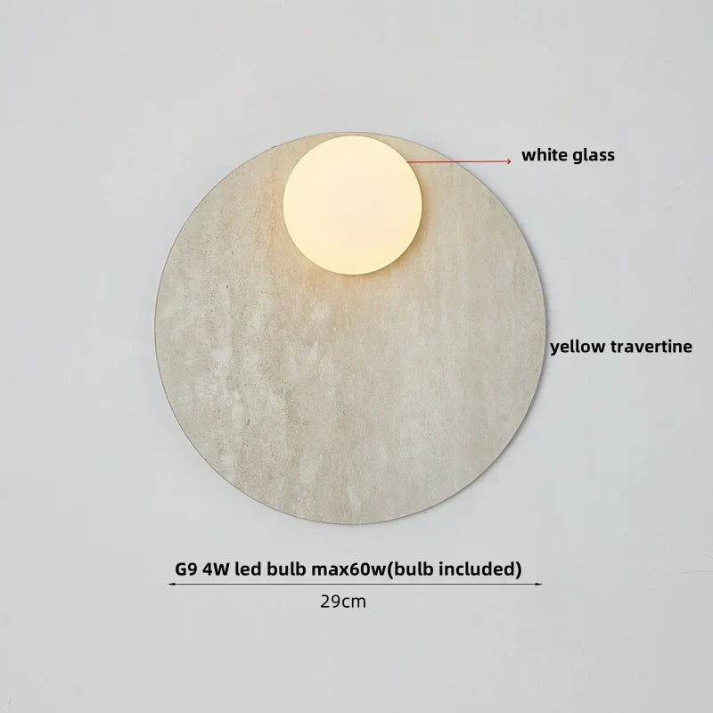 DecorBites™ Glass Globe LED Wall Lamp Nordic Modern Stone Bathroom Mirror Light