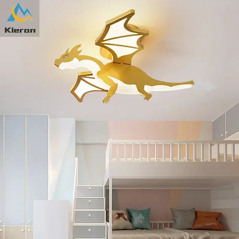 مصباح سقف التنين الذهبي DecorBites™ LED لغرفة النوم والدراسة والمطعم