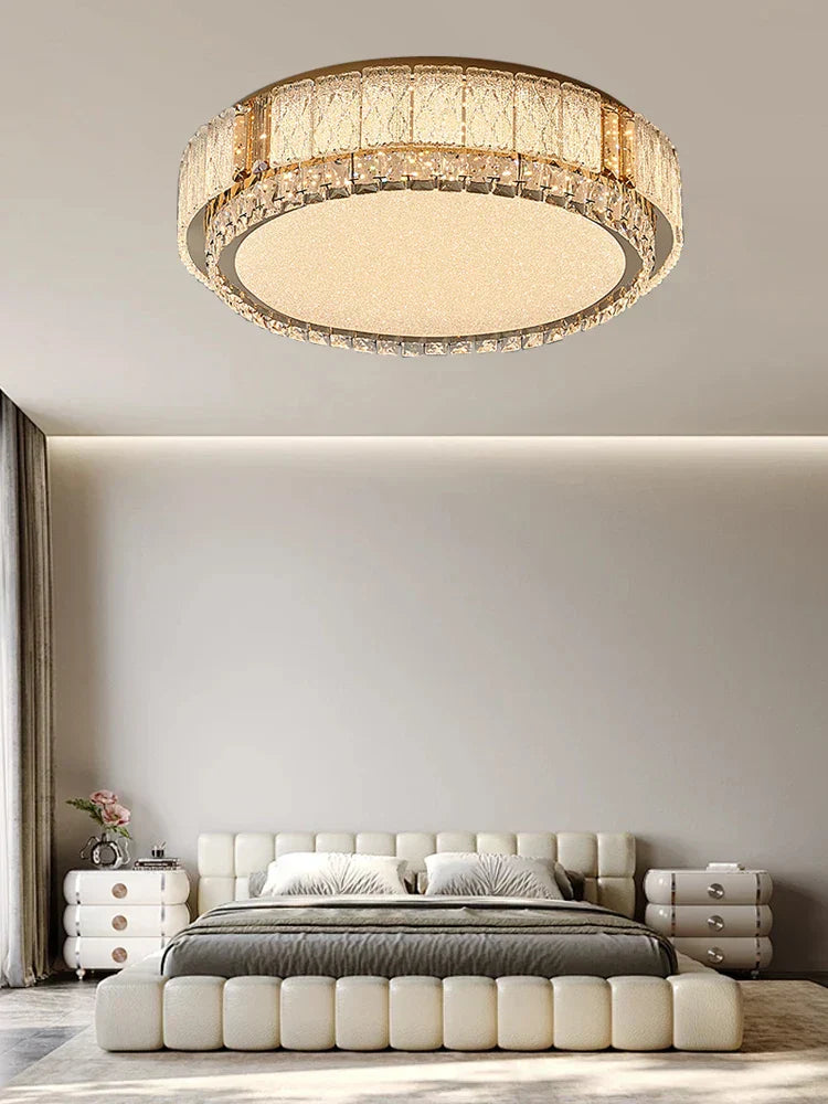 DecorBites™ مصباح سقف كريستال زجاجي LED تركيبات إضاءة ديكور منزلي حديثة وبسيطة