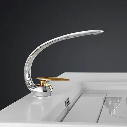 DecorBites™ Brushed Gold Basin Faucet - Single Handle Bathroom Sink Faucet