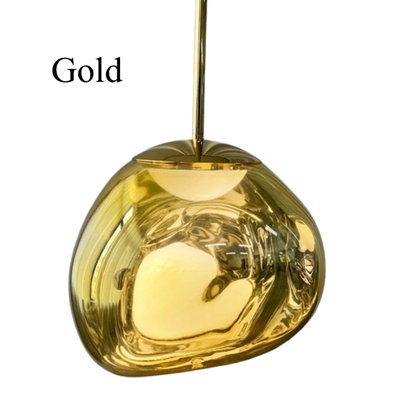 Lava-Inspired Acrylic Pendant Light in Polished Chrome
