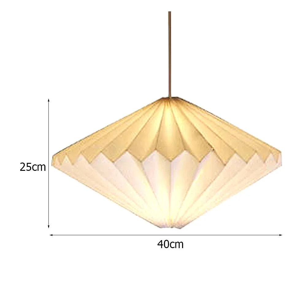 Nordic White Origami Paper Pendant Lamp Shade
