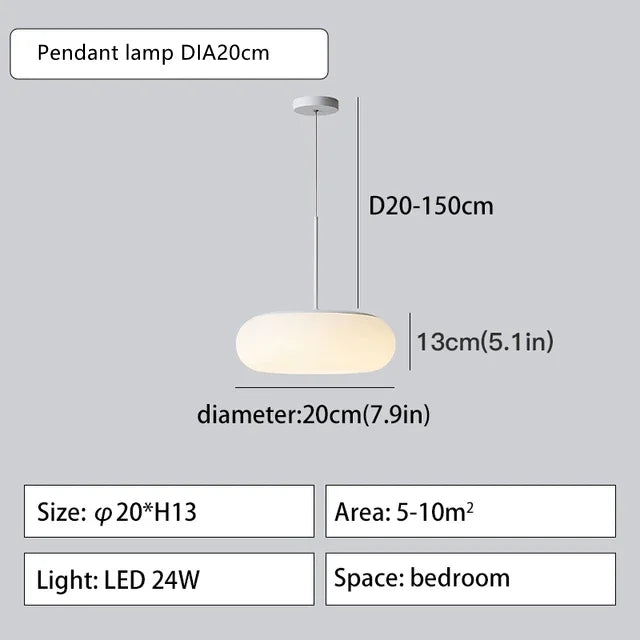 2024 DecorBites™ Eco-Friendly PE Ceiling Pendant Lamp for Kitchen Bedroom LED Interior Lighting