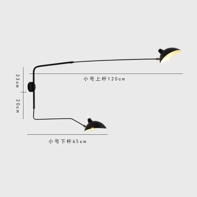 مصباح أرضي ثلاثي القوائم Serge Mouille باللون الأسود من DecorBites™‎ - مصباح قائم بتصميم صناعي