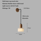 Wabi-Sabi White Marble Stone Pendant Light