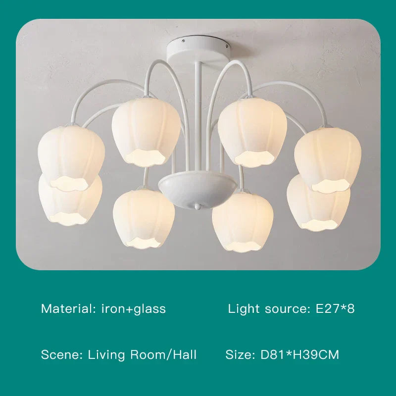 DecorBites™ 2024 Modern Green White Chandelier Ceiling Hanging Lamp for Living Room Dining Bedroom