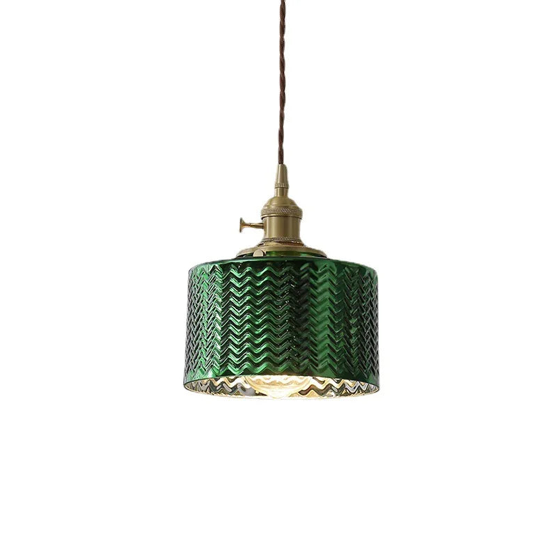 DecorBites™ مصابيح قلادة LED زجاجية خضراء للإضاءة الداخلية في المنزل وغرفة المعيشة والبار والمقهى