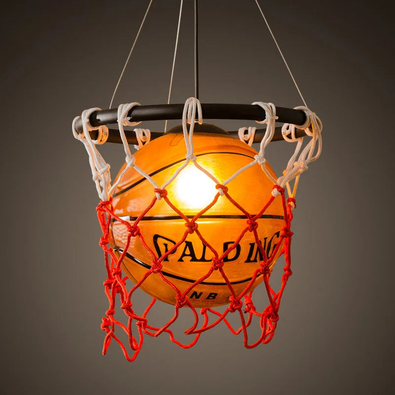 DecorBites™ Basketball Style Pendant Light for Kids' Room and Cafe