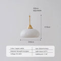 DecorBites™ Cream Glass Nordic LED Pendant Light for Home Decor and Lighting