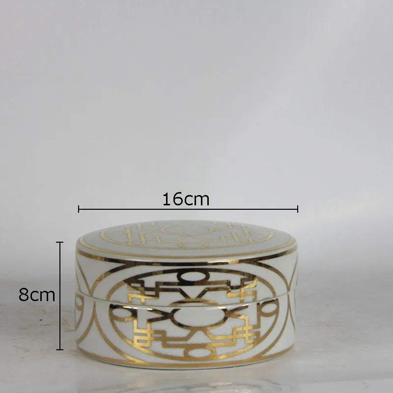 Ensemble de pots de rangement géométriques dorés DecorBites™